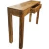 Mango Wood Console Table with Hidden Drawer Natural Wood - Image 3