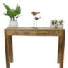 Mango Wood Console Table with Hidden Drawer Natural Wood - Image 6