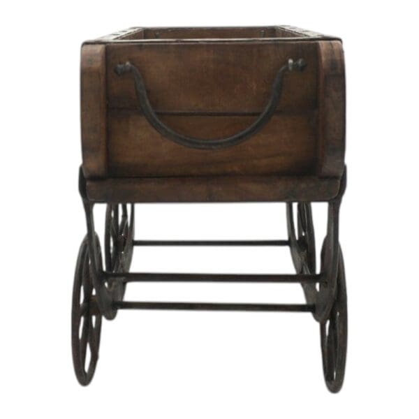 Vintage Brick Mold Wood Trolley - Image 9