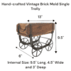 Vintage Brick Mold Wood Trolley - Image 11