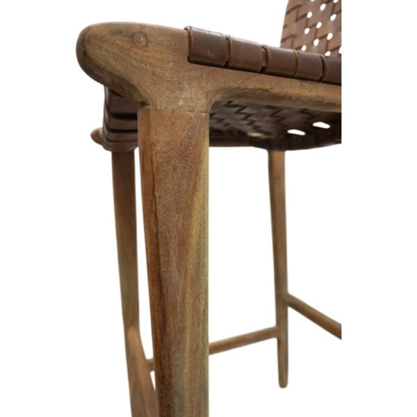High Top Chairs Hand-crafted Solid Wood and Leather - Image 15