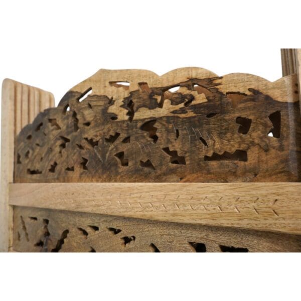 Hand-Crafted Wood Screen Room Divider - Image 3