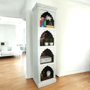 Solid Wood Bookcase Narrow Display Bookshelf