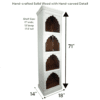 Solid Wood Bookcase Narrow Display Bookshelf - Image 12