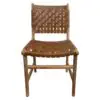 Pair of Chairs Solid Wood and Leather Hand-Crafted - Image 7