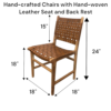 Pair of Chairs Solid Wood and Leather Hand-Crafted - Image 9