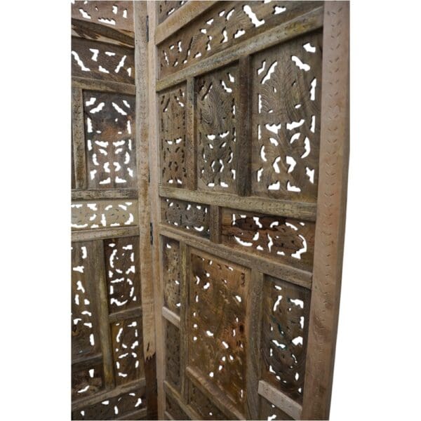 Hand-Crafted Wood Screen Room Divider - Image 8