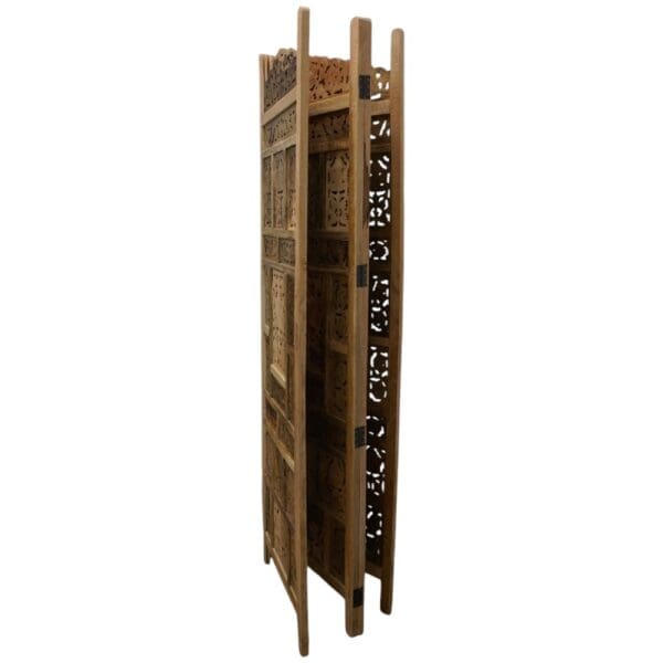 Hand-Crafted Wood Screen Room Divider - Image 7