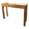 Mango Wood Console Table with Hidden Drawer Natural Wood - Image 8