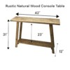 Rustic Natural Mango Wood Console Table - Image 8