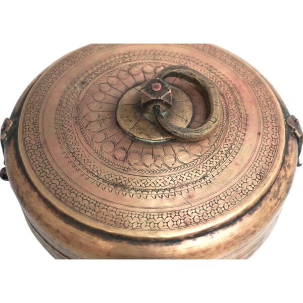 Vintage Brass Katordan Chapati Warmer Box - Image 2