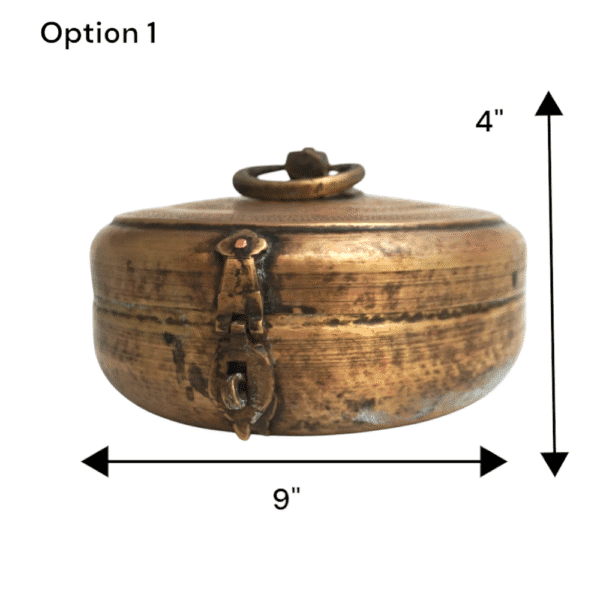 Vintage Brass Katordan Chapati Warmer Box - Image 5