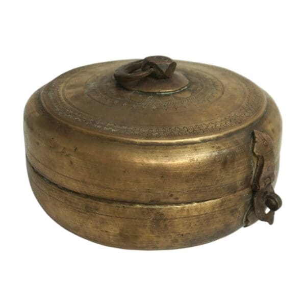 Vintage Brass Katordan Chapati Warmer Box - Image 9