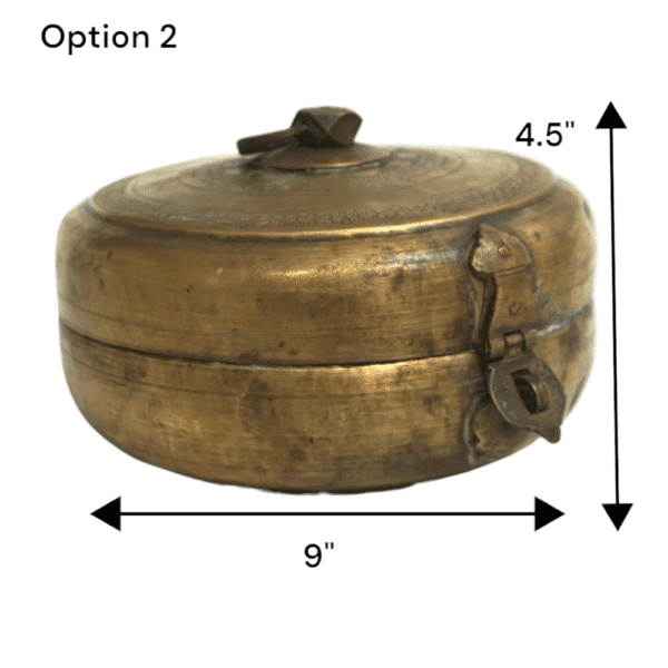 Vintage Brass Katordan Chapati Warmer Box - Image 10
