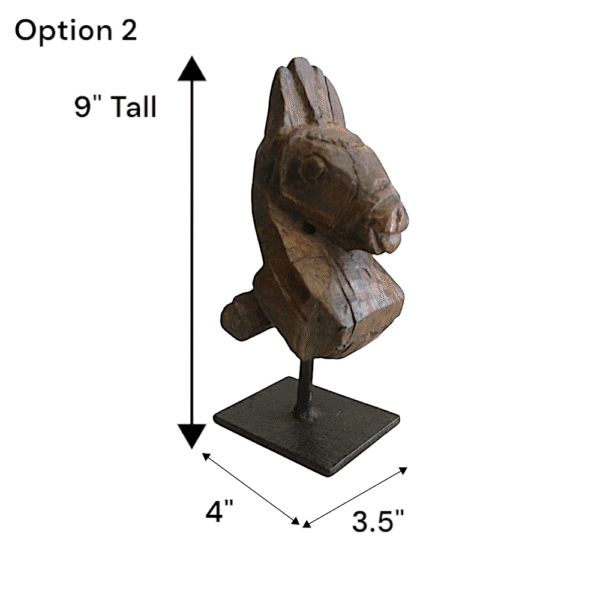 Hand-carved Wooden Primitive Horse Figurine - Image 11