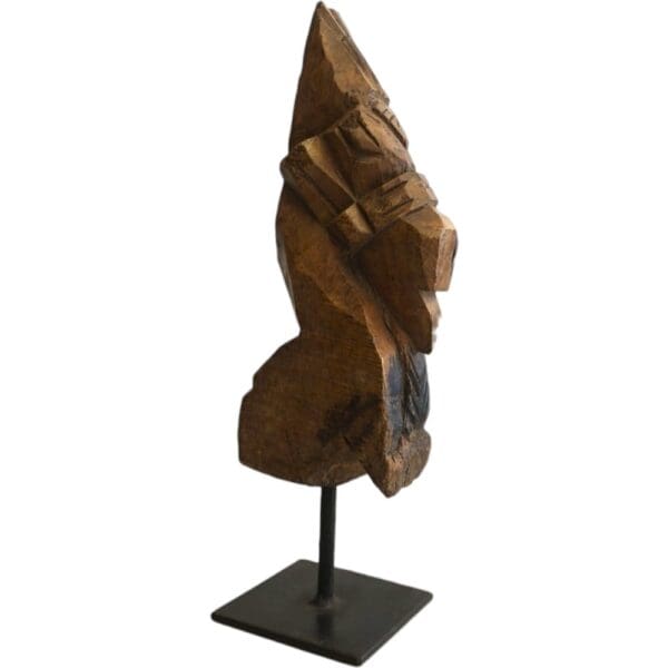 Hand-carved Wooden Primitive Horse Figurine - Image 14
