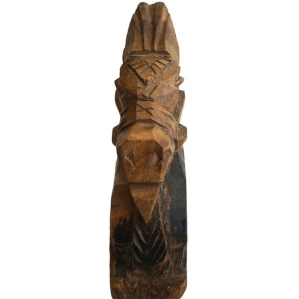 Hand-carved Wooden Primitive Horse Figurine - Image 13
