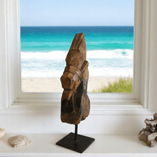Hand-carved Wooden Primitive Horse Figurine - Image 12