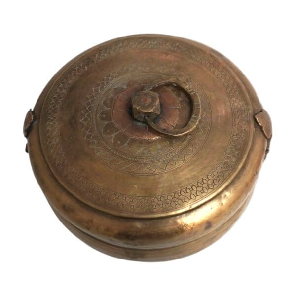 Vintage Brass Katordan Chapati Warmer Box - Image 13
