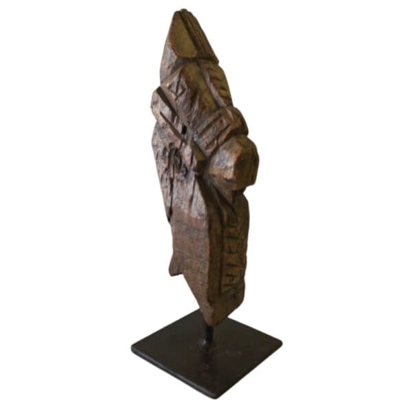 Hand-carved Wooden Primitive Horse Figurine - Image 18
