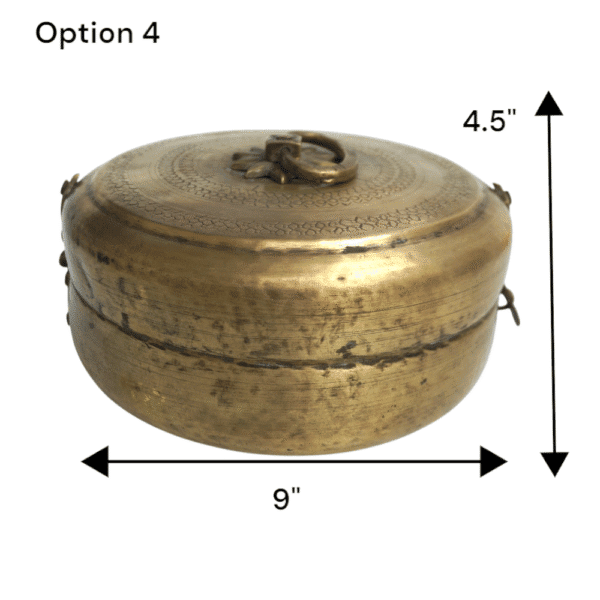 Vintage Brass Katordan Chapati Warmer Box - Image 19