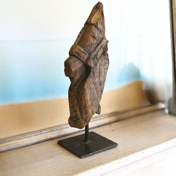 Hand-carved Wooden Primitive Horse Figurine - Image 17