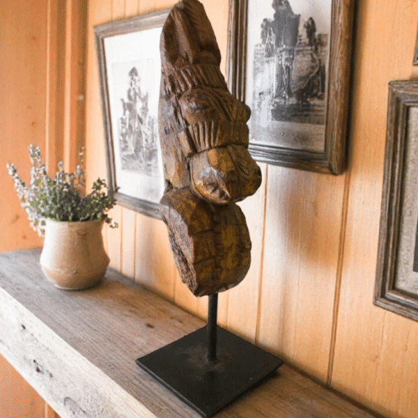 Hand-carved Wooden Primitive Horse Figurine - Image 22
