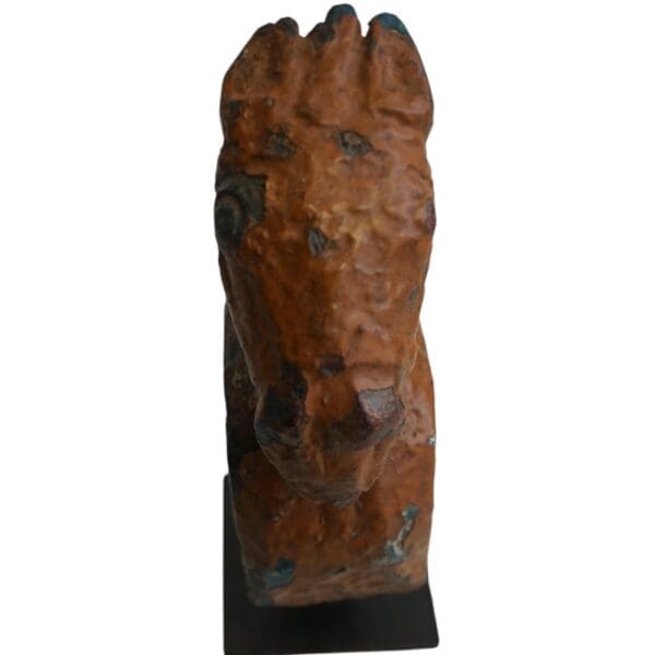 Hand-carved Wooden Primitive Horse Figurine - Image 29