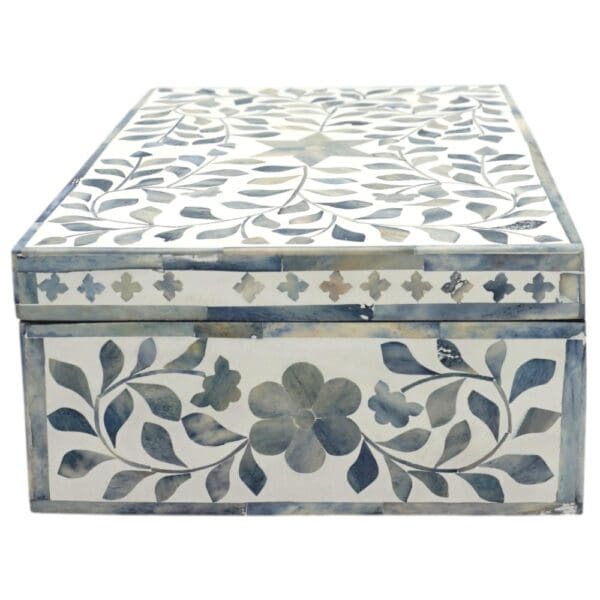 Large Blue and White Inlay Box - Image 4