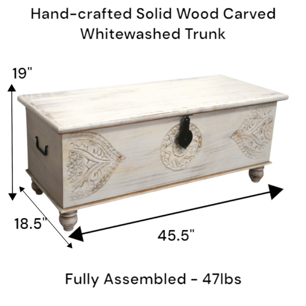 White Trunk Hand-carved Unique Storage Solution - Image 10