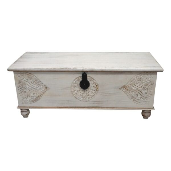White Trunk Hand-carved Unique Storage Solution - Image 6
