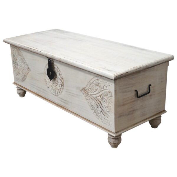 White Trunk Hand-carved Unique Storage Solution - Image 5