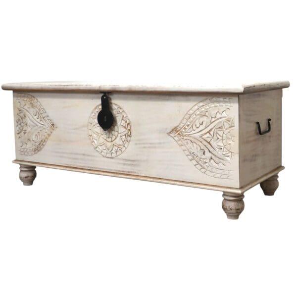 White Trunk Hand-carved Unique Storage Solution - Image 3