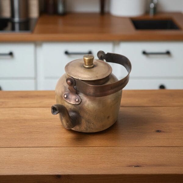 Vintage Brass/Copper Kettle - Image 8