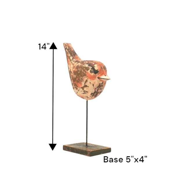 Reclaimed Wood Bird Hand-carved Decor Accent - Image 3