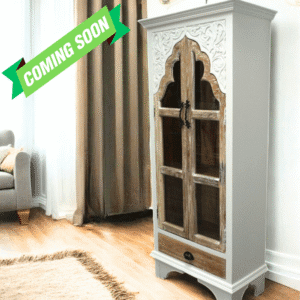 Hand-crafted Arched Display Cabinet