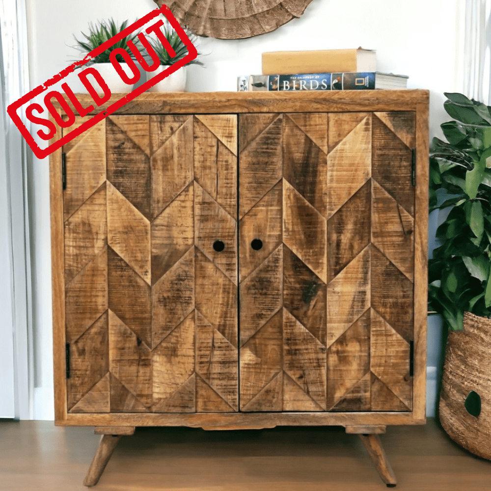Hand-crafted herringbone cabinet - sold out
